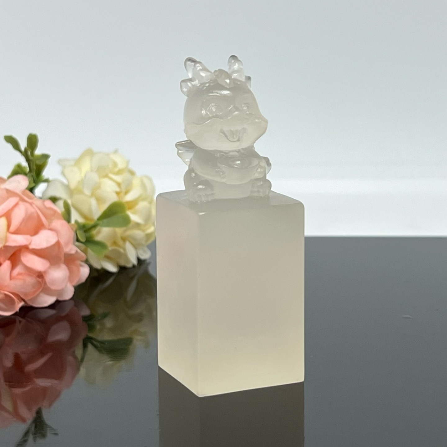 天然精品冻石印章生肖龙印章姓名章闲章生日礼物送礼收藏周岁礼