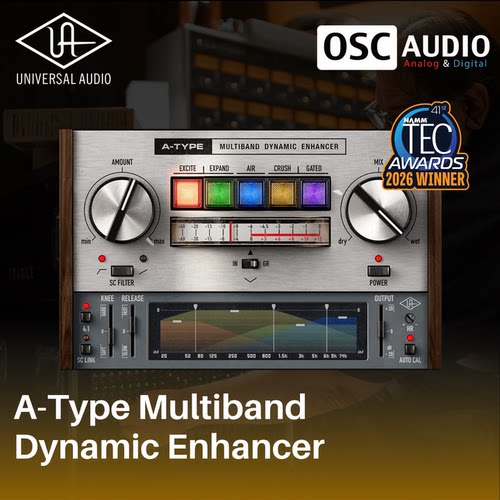 正版UAD A-Type Dynamic Enhancer 多频段动态增强效果器插件
