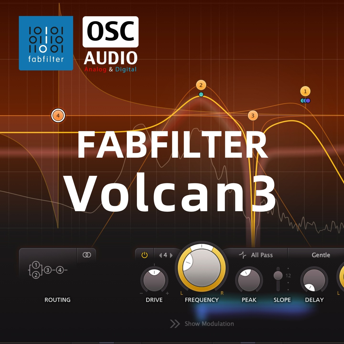 正版 FabFilter肥波 Volcano 3 多段滤波效果器 创意音效设计