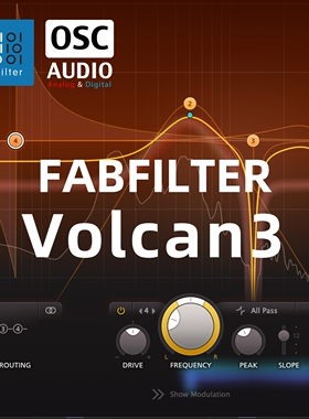 正版 FabFilter肥波 Volcano 3 多段滤波效果器 创意音效设计