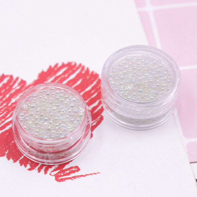 超轻粘土人偶头饰装饰珠人鱼幻彩珍珠渐变色混色珍珠UV胶滴胶粘土