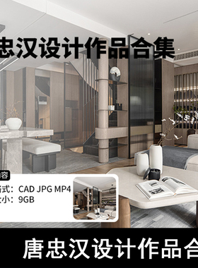S109-唐忠汉设计作品合集 CAD施工图+方案解析+实景图案例