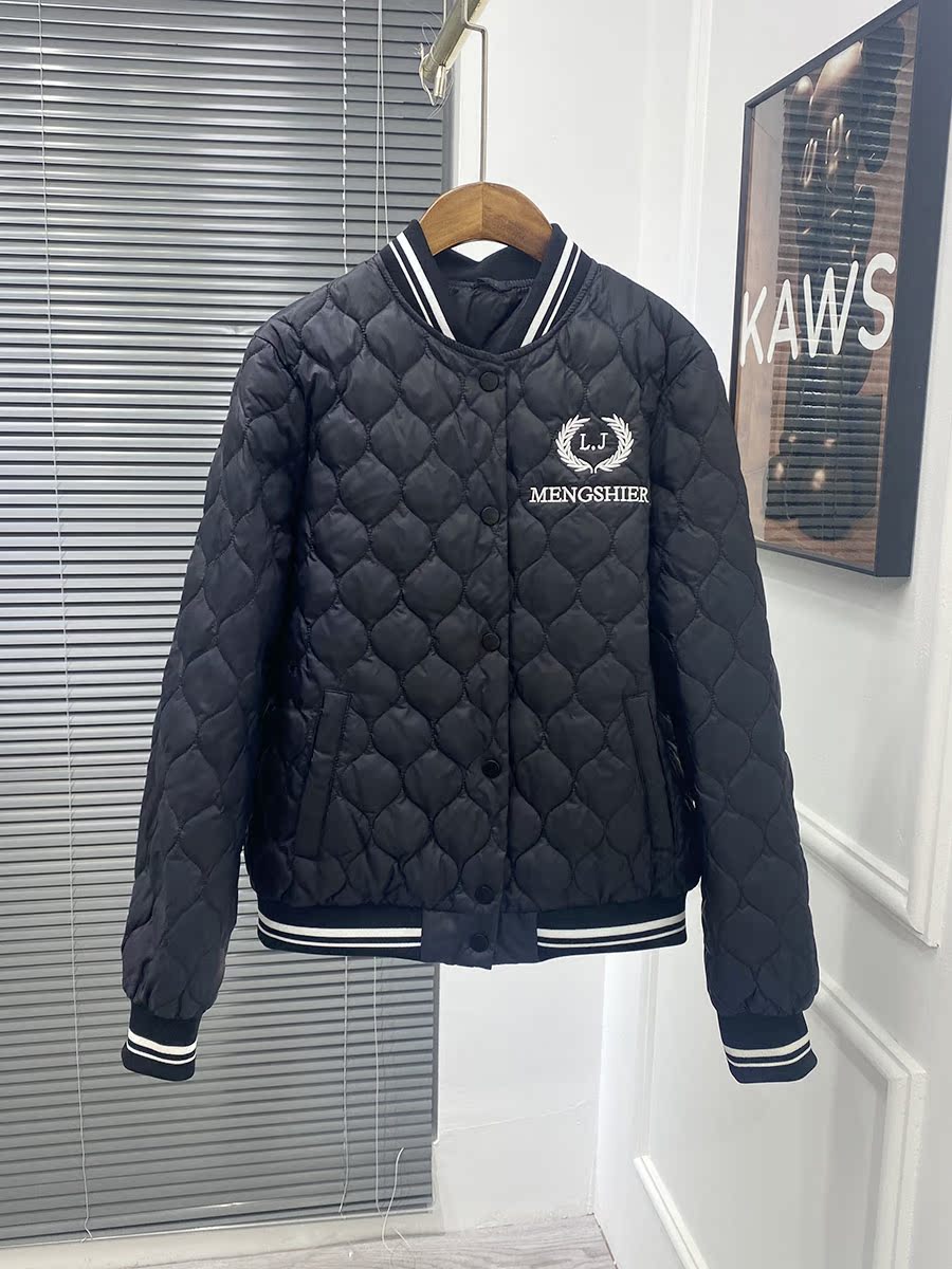 韩版短款棒球领轻薄羽绒服外套