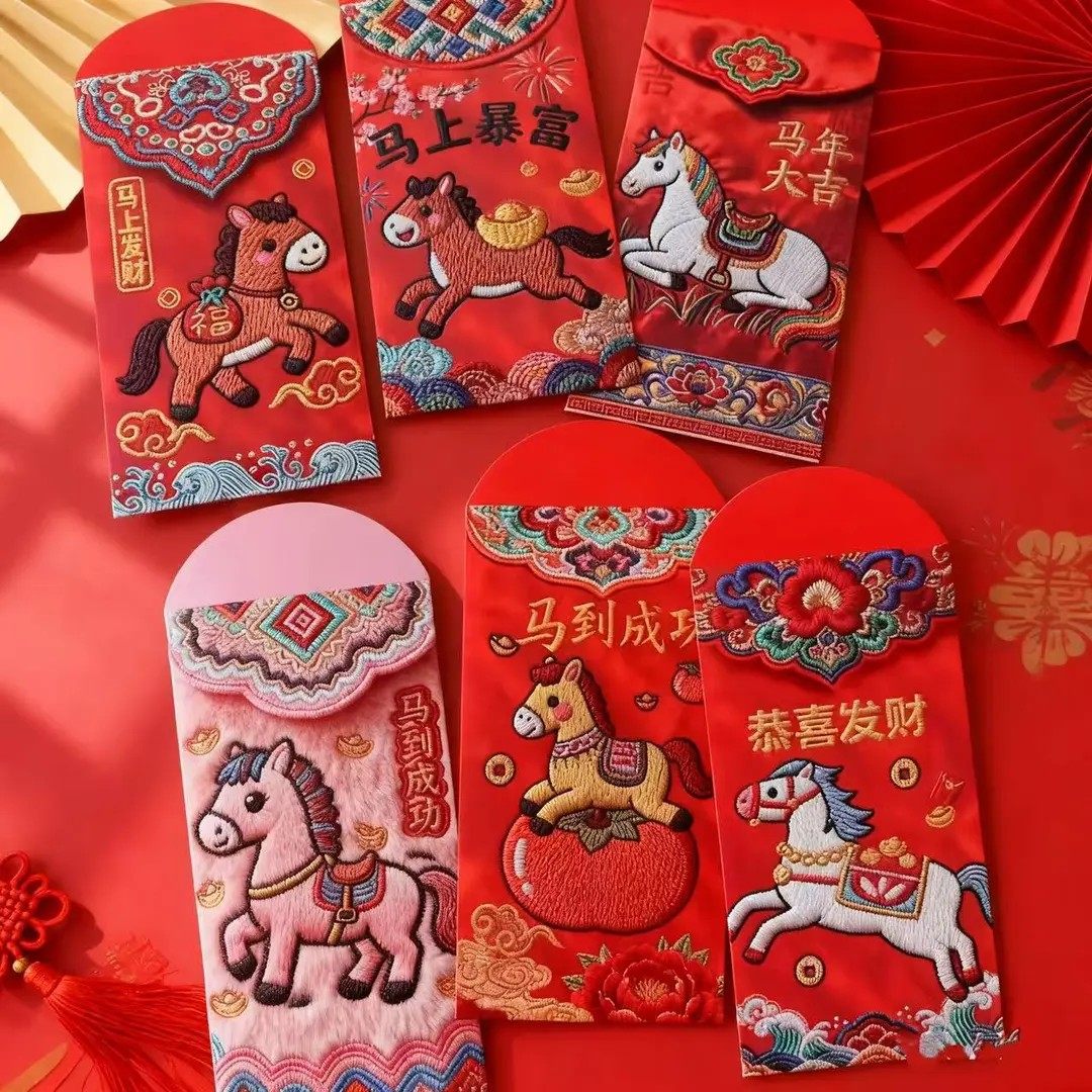 2026刺绣卡通福马红包