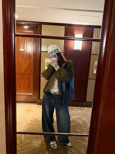 ARTE 2026新款韩版宽松显瘦复古蓝弯刀牛仔裤
