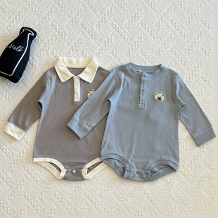 25秋季 新生婴幼儿连体衣纯棉无骨宝宝包屁衣服超萌三角哈衣春秋装