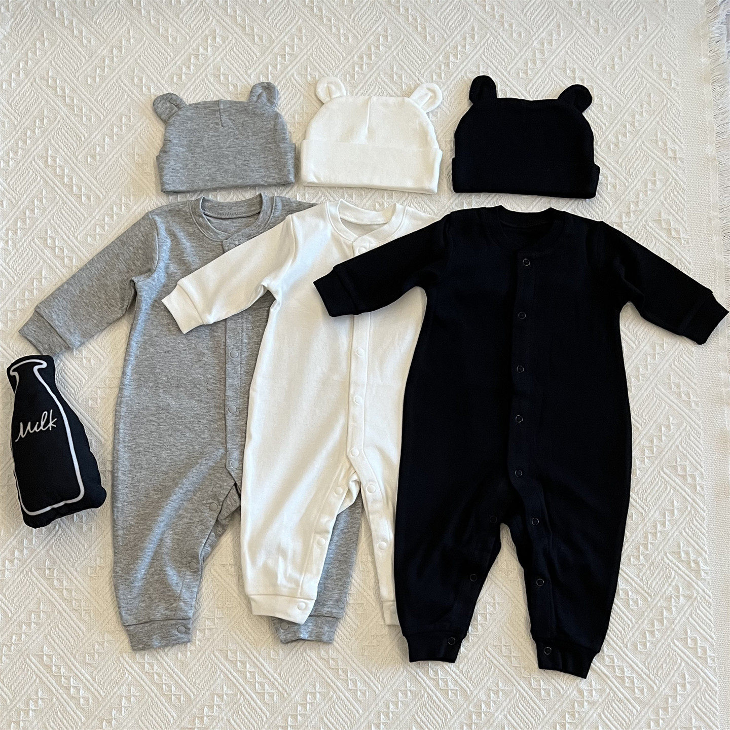 25秋装新生婴儿连体衣服纯棉男女宝宝长袖爬服哈衣春秋季居家睡衣