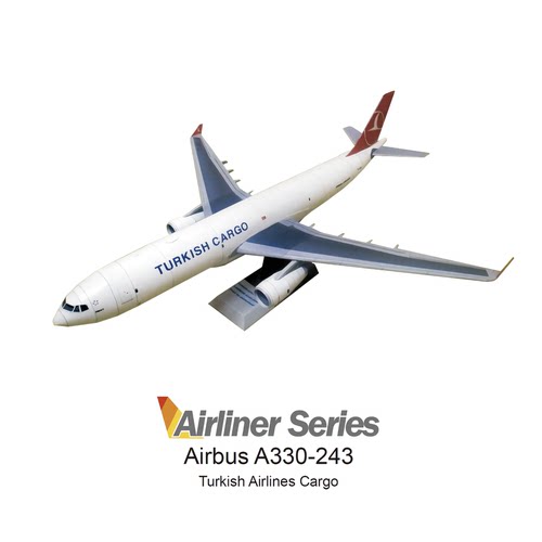 空客A330 Turkish 土耳其货运航空 民航客机 1:150 1:100 纸模型