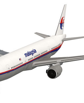 波音Boeing777-200马来西亚航空 民航客机飞机1:150 1:100 纸模型
