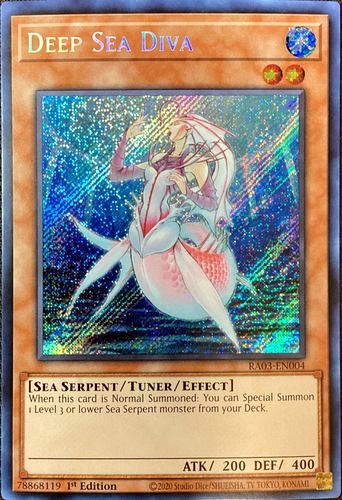 游戏王美英一刷RA03-EN004scr深海歌后 的歌姬 Deep Sea Diva GS3