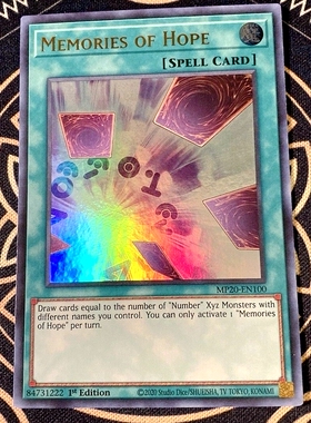 游戏王 美英一刷 MP20-EN100 UR  希望之记忆 E6A LS1