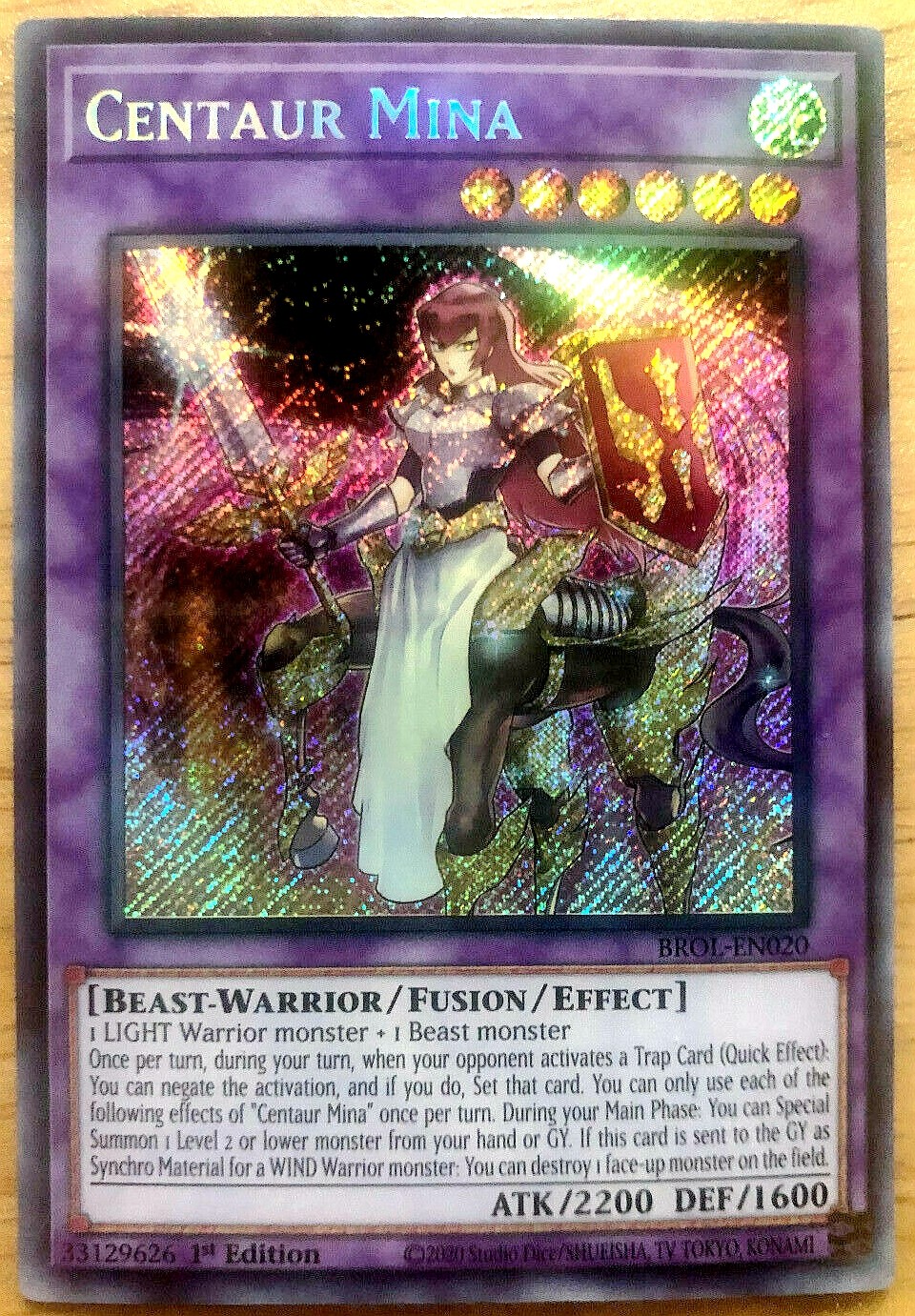 游戏王 美英一刷 brol-en020  scr 辉光人马兽 ka2