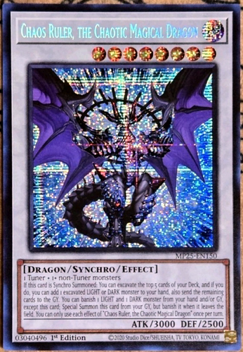 游戏王美英一刷MP25-EN150 SER 混元魔龙 混沌支配者 NP1