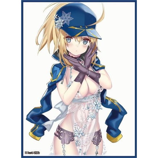 动漫妹套 FATE FGO 迷之少女X saber 蛋白糖霜 C96 卡套 牌套 3D1