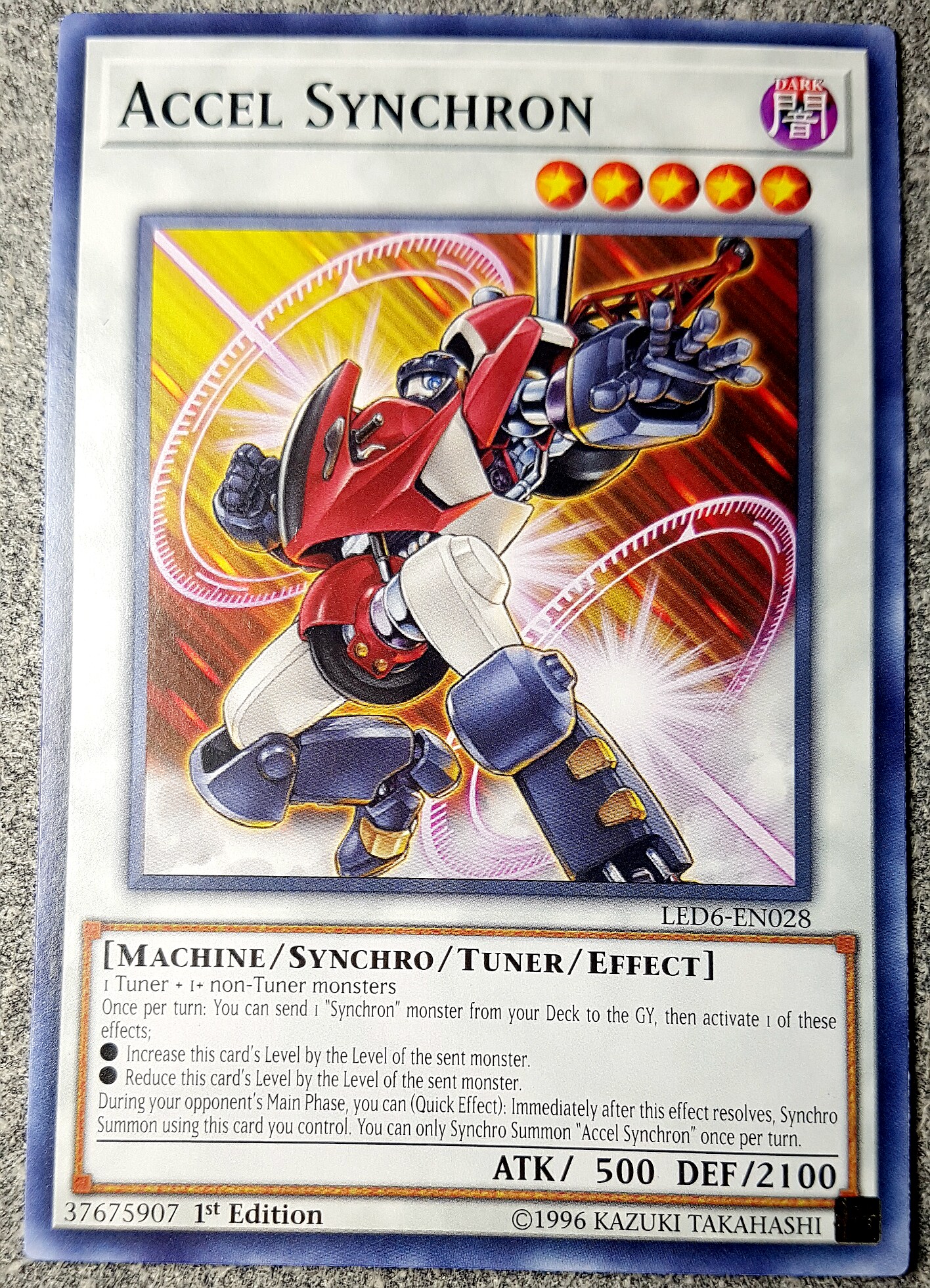 游戏王 美英一刷 led6-en028  n 加速同调士 j6b