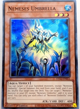 游戏王 美英一刷 ETCO-EN011 SR 星义 伞护兽  护伞 E2A