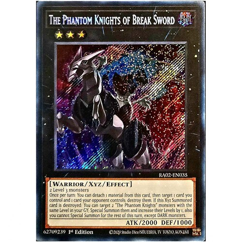 游戏王美英1刷RA02-EN035 SCR 幻影骑士团 断碎剑 GL2 BreakSword