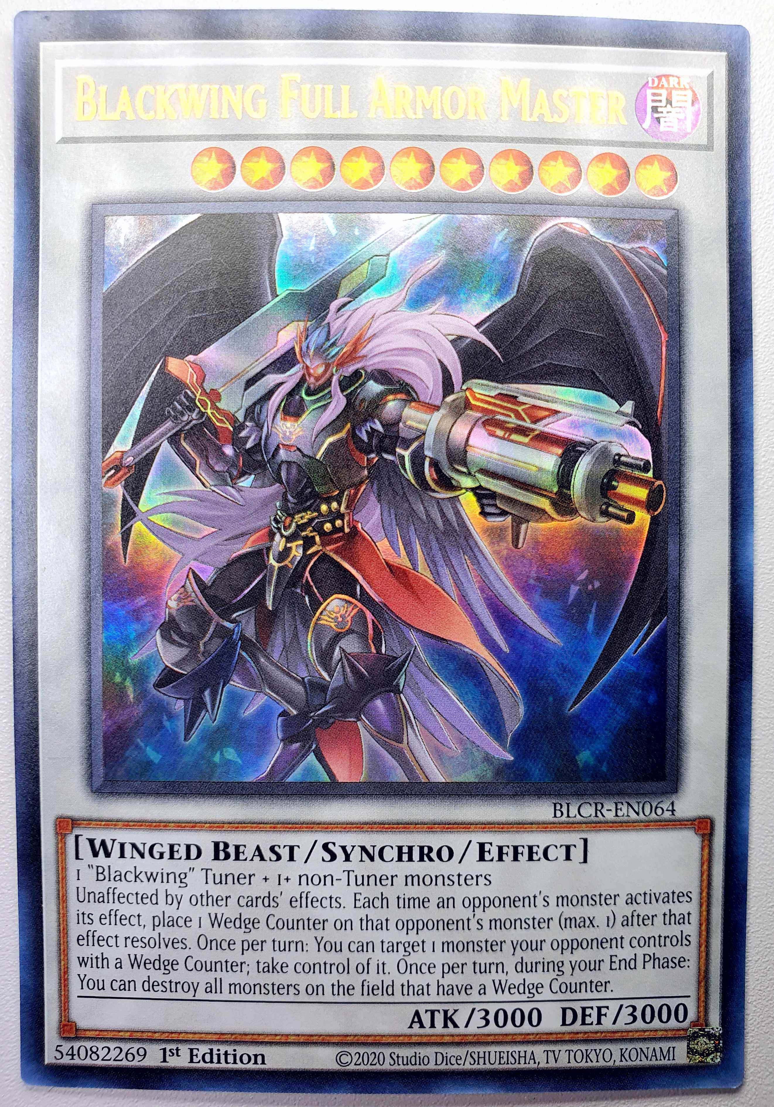 游戏王 美英一刷 blcr-en064 ur  黑羽-重装铠翼鸦 n2b be