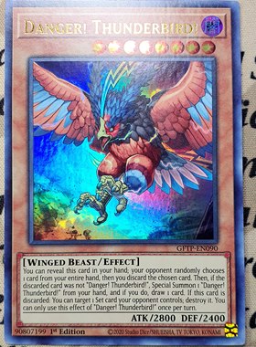 游戏王 美英一刷 GFTP-EN090 UR  未界域的雷鸟  L5B