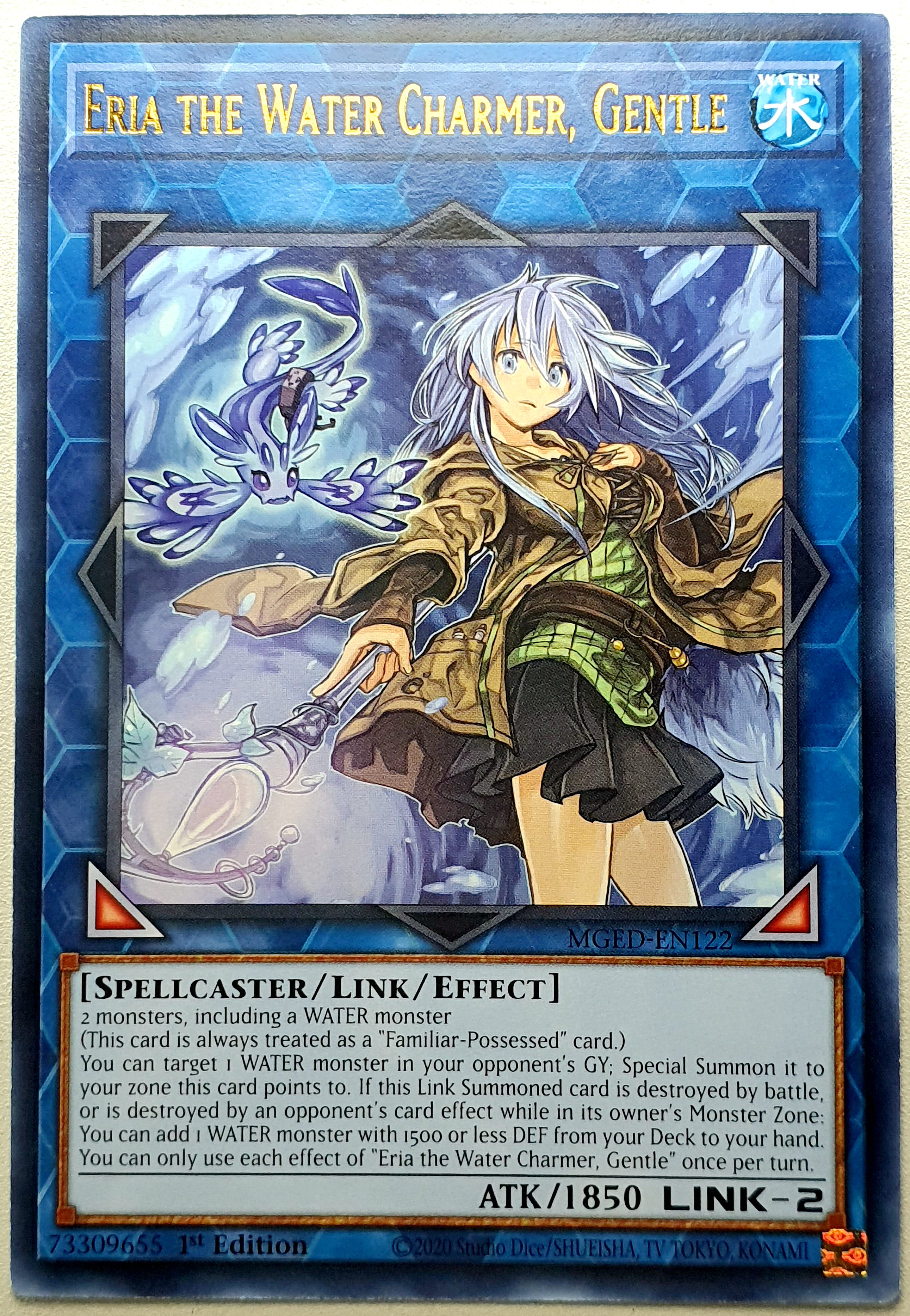 游戏王 美英一刷 MGED-EN122 金字 R  清冽之水灵使 艾莉娅 TG23