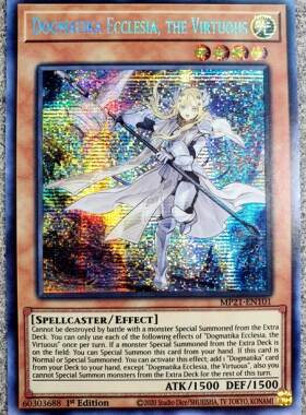 游戏王美英一刷 MP21-EN101 SER 教导的圣女 艾克莉西娅 Z7A hu23