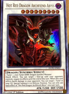 游戏王 美英一刷 欧版 DUPO-EN057 UR 琰魔龙 红莲魔·渊  B1A