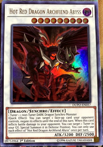游戏王 美英一刷 欧版 DUPO-EN057 UR 琰魔龙 红莲魔·渊  B1A