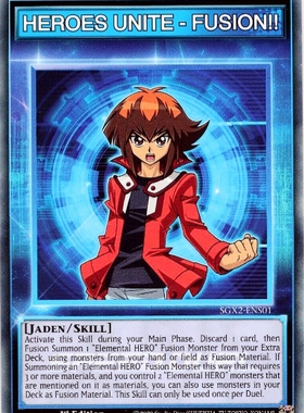 游戏王 美英一刷 SGX2-ENS01 英雄联合-融合! CD3