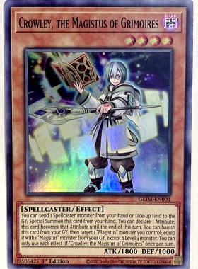 游戏王 美英一刷 GEIM-EN001 SR 法典之大贤者 克劳利   J2A