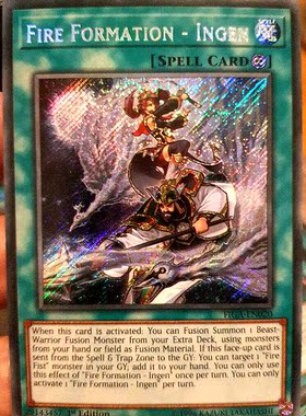 游戏王美英一刷 FIGA-EN020 SCR 炎舞-「隐元」 OR1