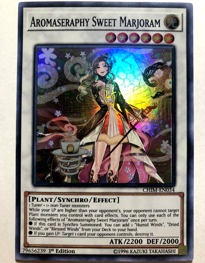 游戏王 美英一刷 chim-en034 sr 芳香炽天使 甜马郁兰 h3a