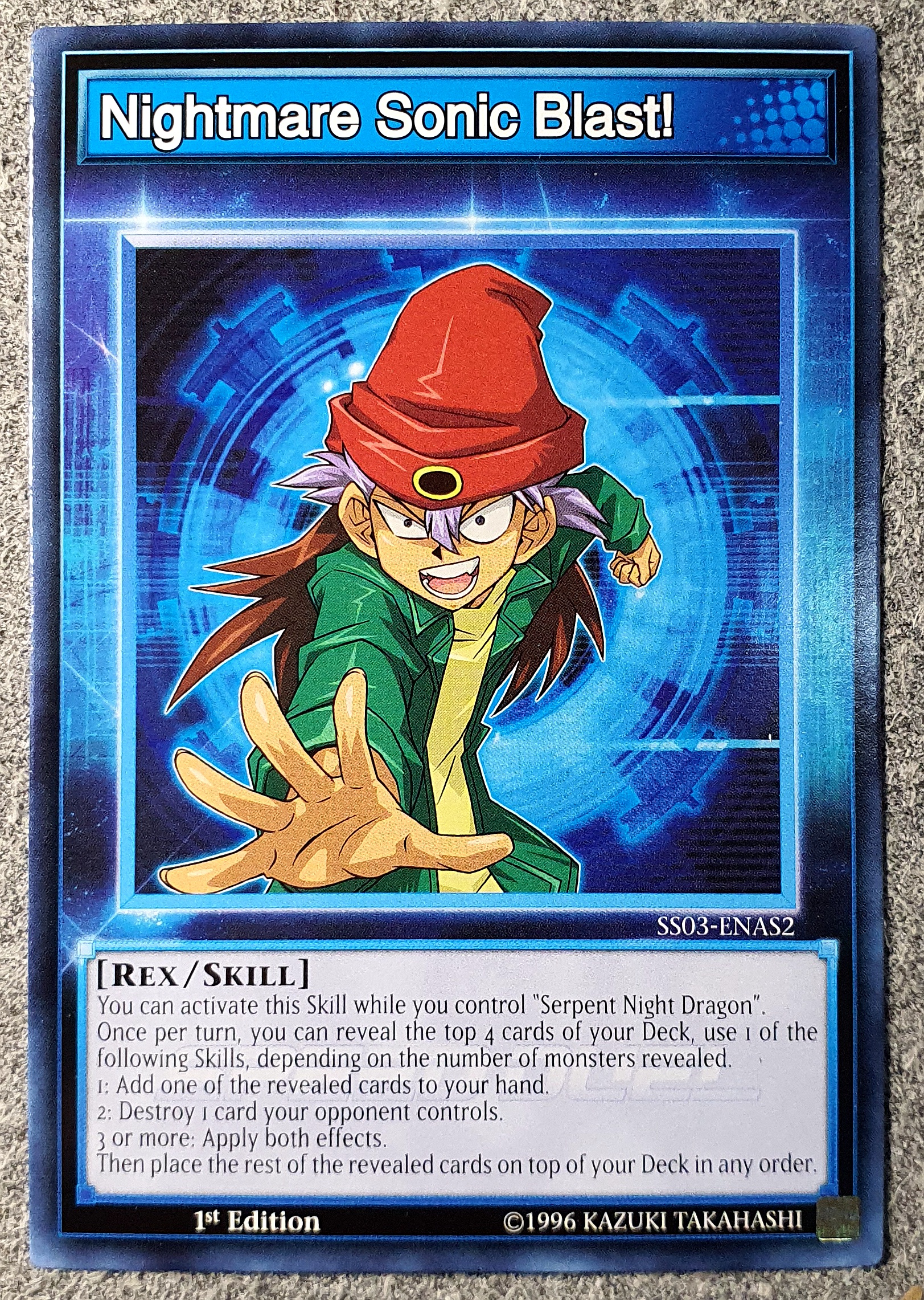 游戏王美英一刷 SS03-ENAS2 N  Nightmare Sonic Blast! 龙崎 N2A