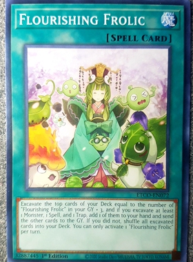 游戏王 美英一刷 ETCO-EN072 N 繁华的花笑 K5A