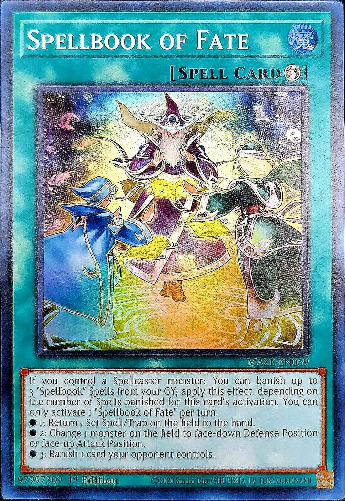 游戏王 美英一刷 maze-en059 sr 恶灵之魔导书 lc1