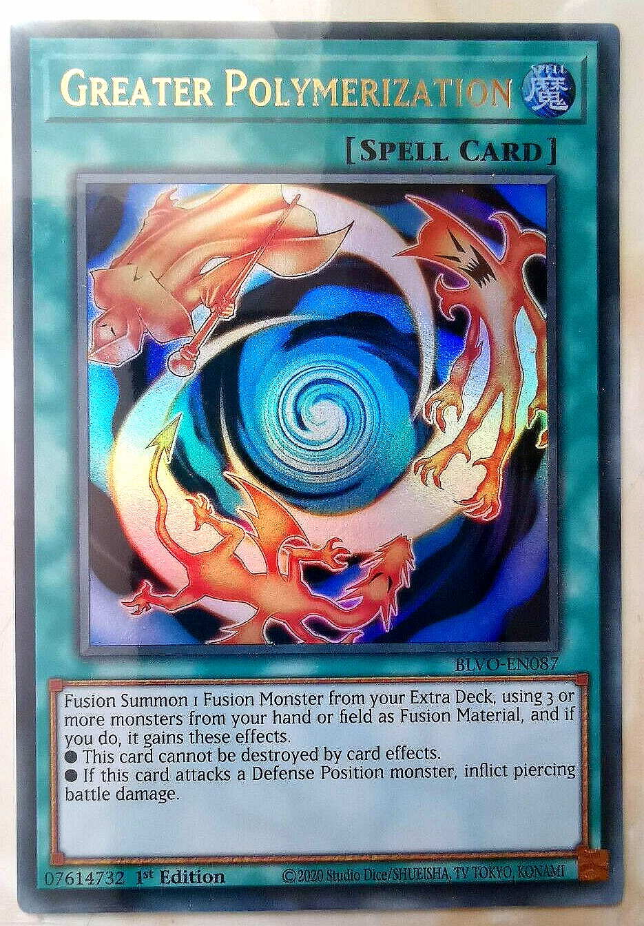 游戏王 美英一刷 BLVO-EN087  UR Greater Polymerization C4B