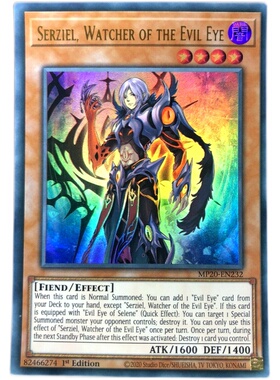 游戏王 美英一刷 MP20-EN232 UR  咒眼之死徒 沙利叶 KD2