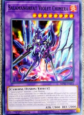 游戏王美英一刷 MP20-EN016 N 转生炎兽 堇色奇美拉  ID2 FV3