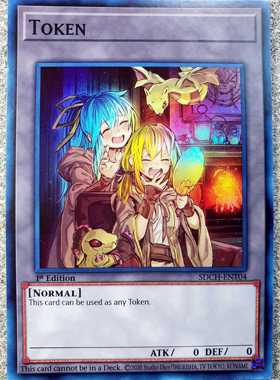 游戏王美英一刷SDCH-ENT04 SR 水风四灵使 衍生物 代币 TOKEN KN2