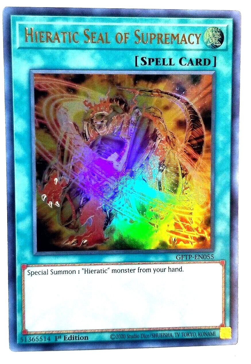 游戏王 美英一刷 GFTP-EN055 UR 超力之圣刻印  I6A