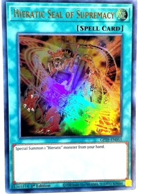 游戏王 美英一刷 GFTP-EN055 UR 超力之圣刻印  I6A