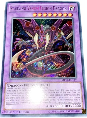 游戏王 美英一刷 MP17-EN147 SCR  凶饿毒融合龙  I8A