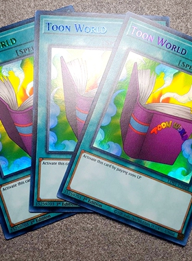 游戏王 美英一刷 LDS1-EN068 UR 彩字 卡通世界  K8B