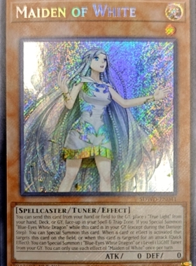 游戏王美英一刷SDWD-EN041 SCR 白色少女 Maiden of White JI