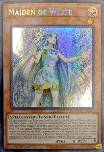 游戏王美英一刷SDWD-EN041 SCR 白色少女 Maiden of White JI