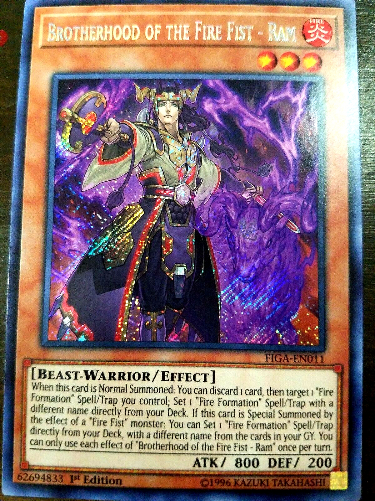 游戏王 美英一刷  FIGA-EN011  SCR 魁炎星 羊武  9M3 ES3