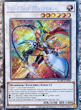 游戏王 美英一刷 BLMR-EN008 SCR 三刃大师 D7C LP