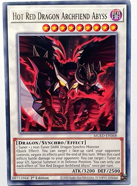 游戏王 美英一刷MGED-EN068 R 琰魔龙 暗红恶魔邃渊 红莲 FC2