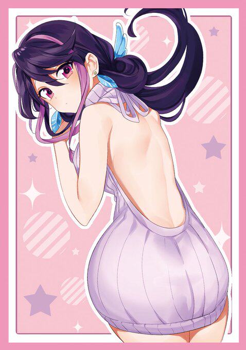 游戏王动漫妹套 黑咲琉璃 柚子 露背毛衣 会场限定卡套 牌套 af