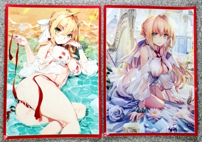 游戏王动漫妹套 FATE FGO 尼禄 红SABER 会场限定 卡套 牌套 ID