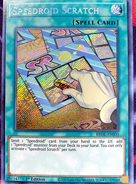 游戏王 美英一刷 BROL-EN035 SCR 疾行机人刮刮乐  H8C LF3